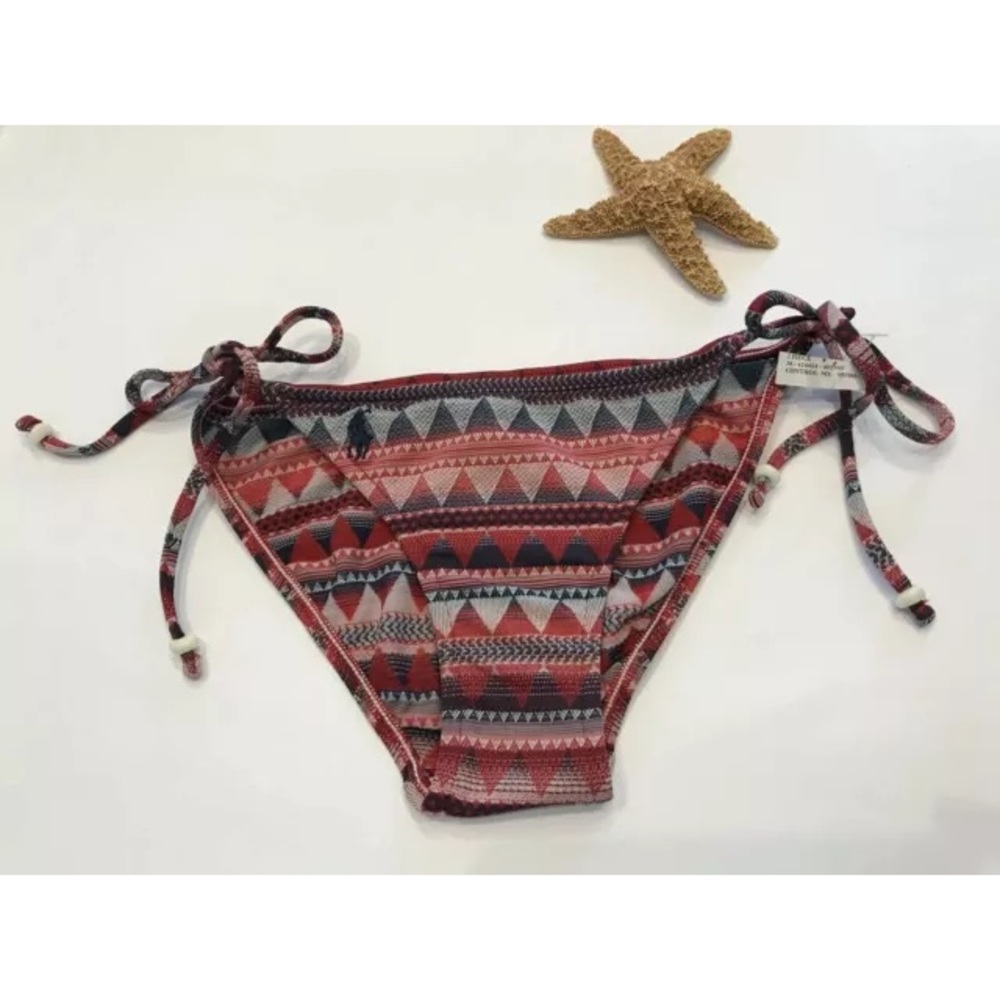 Ralph Lauren Boho Tie Bikini Bottoms Sz XS New